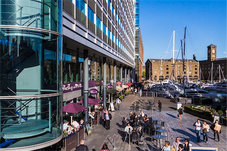 people from above view - St Katharine Docks, London, England, United Kingdom Stock Photo - Rights-Managed, Code: 700-08145994