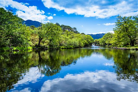 Scenic view of lake, Killarney National Park, beside the town of Killarney, County Kerry, Ireland Stock Photo - Rights-Managed, Code: 700-08146364