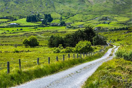 Road and scenic route along the Ring of Kerry, County Kerry, Ireland Stock Photo - Rights-Managed, Code: 700-08146376