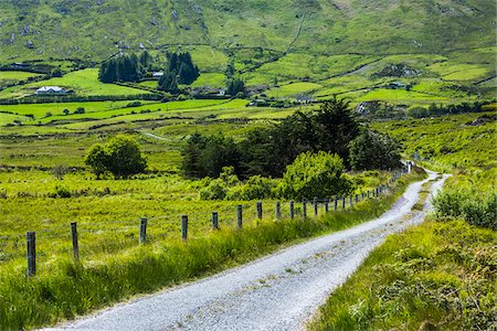 ring of kerry - Road and scenic route along the Ring of Kerry, County Kerry, Ireland Foto de stock - Con derechos protegidos, Código: 700-08146376