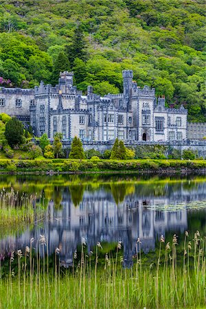 Kylemore Castle, Connemara, County Galway, Ireland Foto de stock - Direito Controlado, Número: 700-08146481