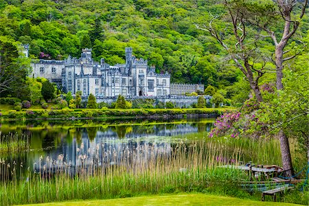 Kylemore Castle, Connemara, County Galway, Ireland Photographie de stock - Rights-Managed, Code: 700-08146482