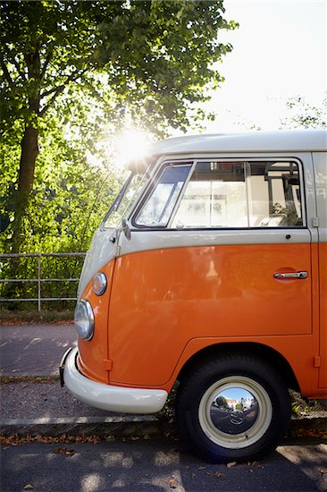 Orange VW Bus in Hamburg, Germany Stock Photo - Premium Rights-Managed, Artist: photo division, Image code: 700-08274319
