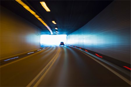 pavement lines - Car Driving in Tunnel, Italy, Germany Stock Photo - Rights-Managed, Code: 700-08353471