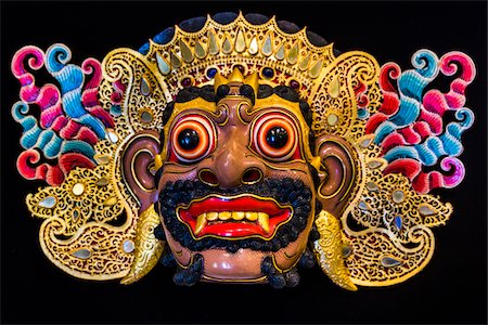 Balinese mask of Rahwana at the Setiadarma House of Masks and Puppets, Mas, Ubud, Bali, Indonesia Foto de stock - Con derechos protegidos, Código: 700-08385874