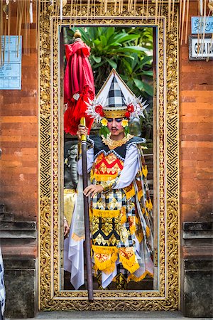 funerary - Baris dancer at a cremation ceremony for a high priest in Ubud, Bali, Indonesia Stock Photo - Rights-Managed, Code: 700-08385878