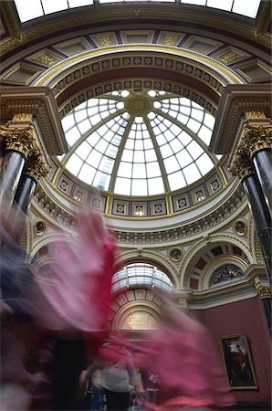 Low Angle View of Interior of National Gallery, London, England, UK Stock Photo - Rights-Managed, Code: 700-08639277