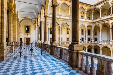 Interior of Palazzo dei Normanni in Palermo, Sicily, Italy Stock Photo - Rights-Managed, Code: 700-08701834