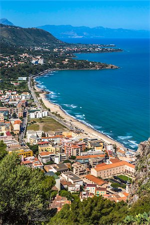 province of palermo - Overview of Cefalu, Sicily, Italy Stock Photo - Rights-Managed, Code: 700-08713411