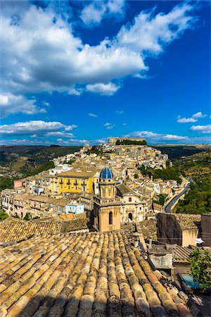 sicily skyline in italy - The Lower and Older Town of Ragusa Ibla, Ragusa, Sicily, Italy Stock Photo - Rights-Managed, Code: 700-08723201