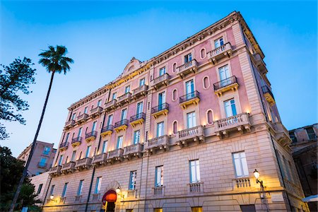 Hotel at Dusk in Syracuse, Sicily, Italy Stock Photo - Rights-Managed, Code: 700-08723223