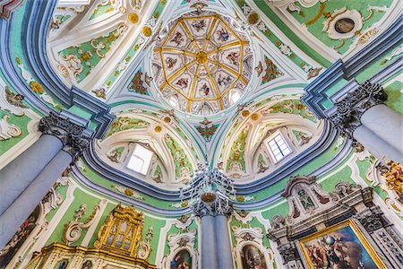 european church ceiling - Interior of Chiesa del Purgatorio, Matera, Basilicata, Italy Stock Photo - Rights-Managed, Code: 700-08737493