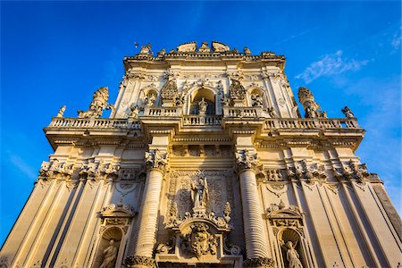 simsearch:841-05848436,k - The Baroque facade of the Church of Saint John the Baptist in Lecce in Puglia, Italy Foto de stock - Direito Controlado, Número: 700-08739604