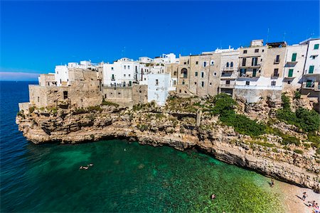 photographs of buildings in italy - Coastal View of Polignano a Mare, Puglia, Italy Stock Photo - Rights-Managed, Code: 700-08739672