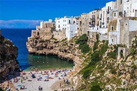 simsearch:700-08739695,k - Coastal View of Polignano a Mare, Puglia, Italy Stock Photo - Rights-Managed, Code: 700-08739673