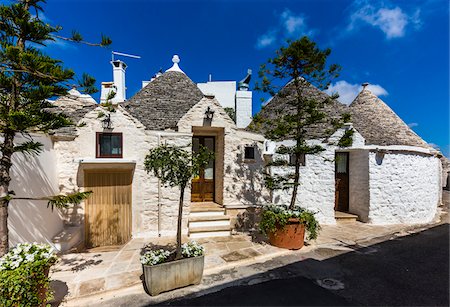 potted plants on stones - Trulli Houses in Alberobello, Puglia, Italy Stock Photo - Rights-Managed, Code: 700-08739723