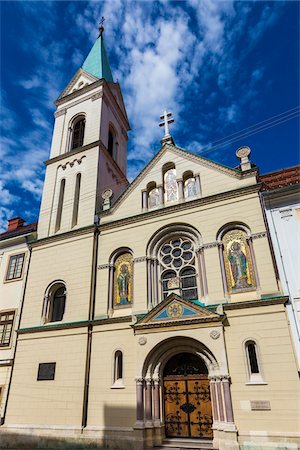 simsearch:700-03958122,k - Cathedral of Saints Cyril and Methodius in Gornji Grad Upper Town, Zagreb, Croatia Foto de stock - Con derechos protegidos, Código: 700-08765273