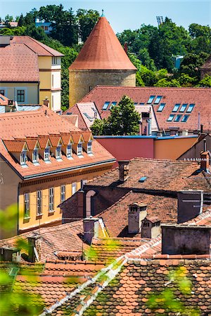 dormir - Rooftops in Zagreb, Croatia Stock Photo - Rights-Managed, Code: 700-08765283
