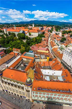 Overview of Zagreb, Croatia Foto de stock - Con derechos protegidos, Código: 700-08765293