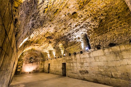 stone wall frame - Basement Halls of Diocletian's Palace in the Old Town of Split in Split-Dalmatia County, Croatia Stock Photo - Rights-Managed, Code: 700-08765453