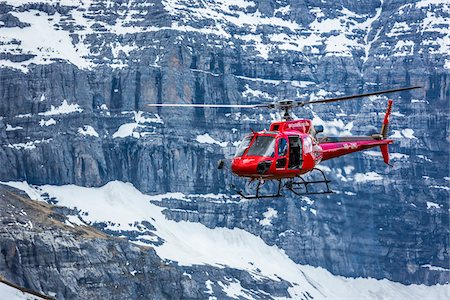 Helicopter at Kleine Scheidegg in the Jungfrau Region, Bernese Oberland, Switzerland Stock Photo - Rights-Managed, Code: 700-08986146