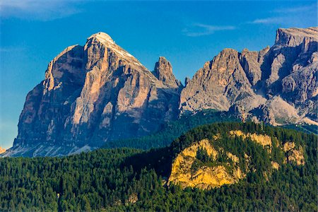 Early morning sunlight reflecting on the mountains at Cortina d'Ampezzo in the Dolomites, Southern Alps region of Italy Stock Photo - Rights-Managed, Code: 700-08986606