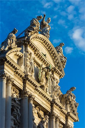 simsearch:700-06009157,k - Close-up of the rooftop of St Mary of the Lily Church (Chiesa di Santa Maria del Giglio) in Venice, Italy Stock Photo - Rights-Managed, Code: 700-08986696