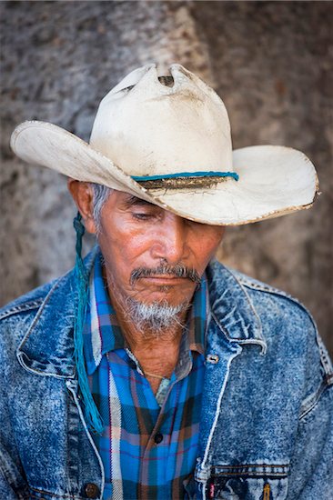 Close-up portrait of a cowboy in San Miguel de Allende, Mexico Stock Photo - Premium Rights-Managed, Artist: R. Ian Lloyd, Image code: 700-09071039