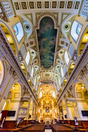 Interior of the Cathedral-Basilica of Notre-Dame of Quebec in Old Quebec in Quebec City, Quebec, Canada Stock Photo - Rights-Managed, Code: 700-09226893