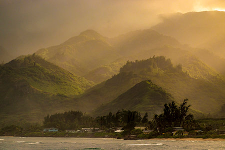 View from Laie Point Lookout, Laie, Oahu, Hawaii, United States. Foto de stock - Con derechos protegidos, Código: 700-09227167