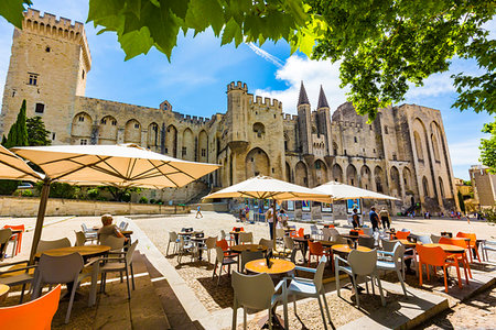 palace of the popes at avignon - The Palace of the Popes, (Palais des Papes), Avignon, Provence-Alpes-Cote d'Azur, Provence, France. Stock Photo - Rights-Managed, Code: 700-09236721