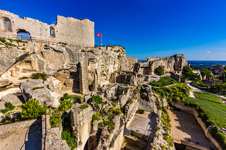 Chateau des Bau, Les Baux-de-Provence, Provence-Alpes-Cote d'Azur, Provence, France. Stock Photo - Rights-Managed, Code: 700-09236806