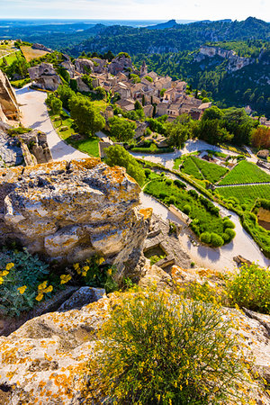 sito storico nazionale - Chateau des Bau, Les Baux-de-Provence, Provence-Alpes-Cote d'Azur, Provence, France. Fotografie stock - Rights-Managed, Codice: 700-09236809