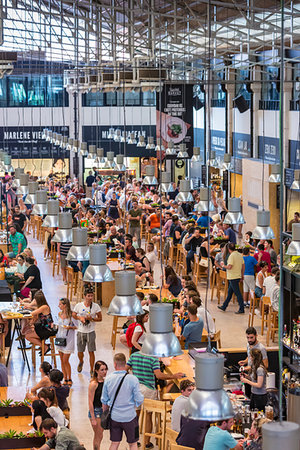 shopping for wine - Time Out Market (Mercado da Ribeira), Lisbon, Portugal. Stock Photo - Rights-Managed, Code: 700-09237041