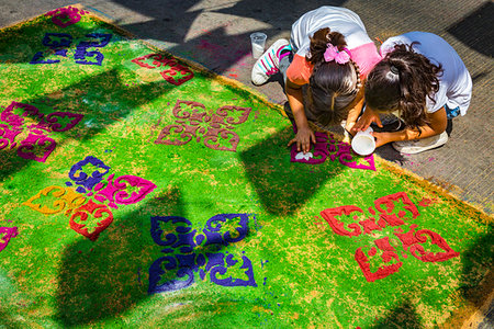 estado libre y soberano de guanajuato - Floral Carpet Festival, Uriangato, Guanajuato, Mexico. Foto de stock - Con derechos protegidos, Código: 700-09237105