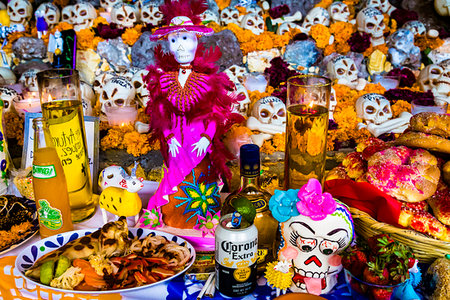 san miguel de allende markets - The Mercado San Juan de Dios on the Day of the Dead in San Miguel de Allende, Mexico. Stock Photo - Rights-Managed, Code: 700-09237166