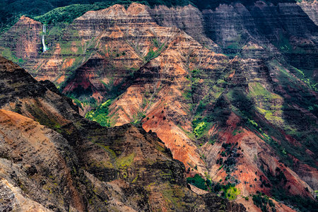 Waipo`o Falls, Waimea Canyon, Kauai, Hawaii, United States. Photographie de stock - Rights-Managed, Code: 700-09237213