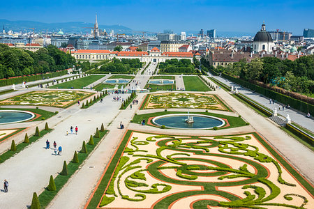parterre - The gardens of the Belvedere Palace, Vienna, Austria. Photographie de stock - Rights-Managed, Code: 700-09237367