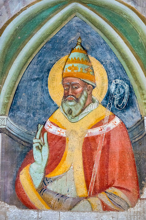 Religious painting at Abbey of Sant'Antimo, Castelnuovo dell'Abate, Tuscany, Italy. Foto de stock - Con derechos protegidos, Código: 700-09237480