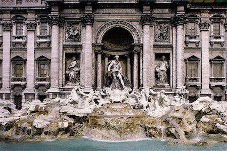 fontana di trevi - Trevi Fountain Rome, Italy Fotografie stock - Rights-Managed, Codice: 700-00004434