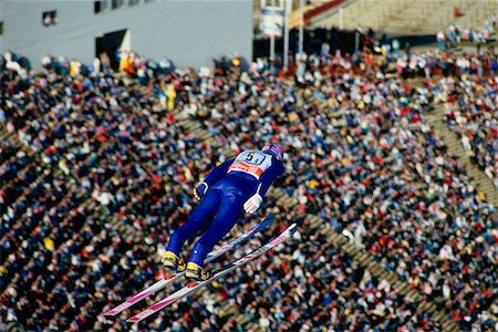 simsearch:700-00008013,k - Ski Jumping, 1988 Winter Olympic Games, Calgary, Alberta, Canada Fotografie stock - Rights-Managed, Codice: 700-00005683