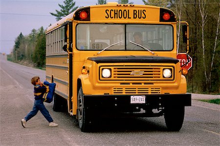 Boy Boarding School Bus Ontario, Canada Stock Photo - Rights-Managed, Code: 700-00005783