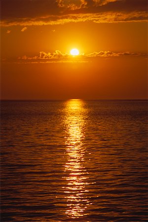 Sonnenuntergang über Georgsbucht Collingwood, Ontario, Kanada Stockbilder - Lizenzpflichtiges, Bildnummer: 700-00005911