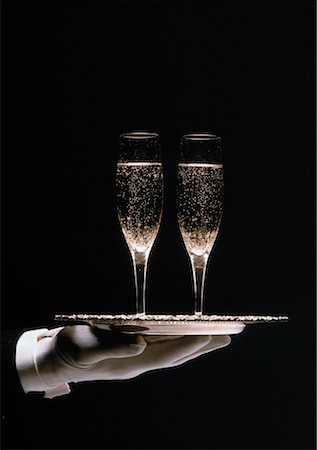 Champagne Glasses Being Served Stock Photo - Rights-Managed, Code: 700-00008690