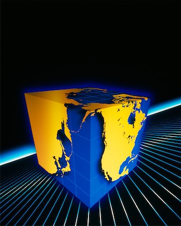 shape map americas - Cube World Map Photographie de stock - Rights-Managed, Code: 700-00009421