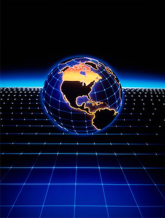 Globe with Grid and Horizon Canada Stock Photo - Rights-Managed, Code: 700-00003097