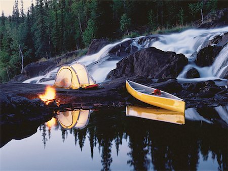 Camping by Lake Stock Photo - Rights-Managed, Code: 700-00014148