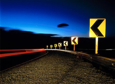 Light Trails on Highway #178 Near Trona, California, USA Stock Photo - Rights-Managed, Code: 700-00014375