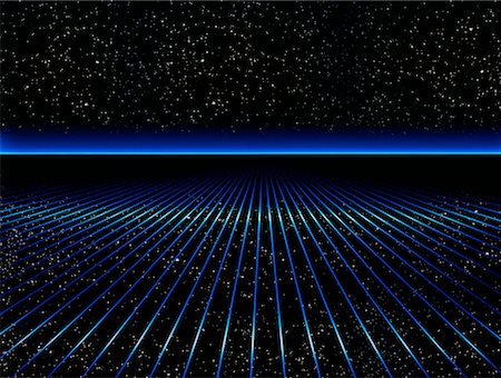 perspective grid horizon - Grid and Horizon in Starry Sky Stock Photo - Rights-Managed, Code: 700-00014857