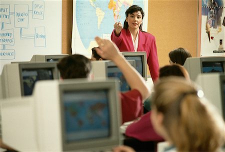 Female Teacher and Students in Computer Class Stock Photo - Rights-Managed, Code: 700-00015112